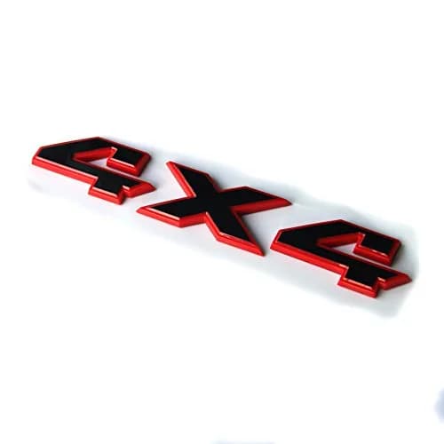 Yoaoo Vehicle Emblem 4x4 Badge 8.5" x 1.5" Gloss Red Frame | OEM 2007-2018 thumbnail 4