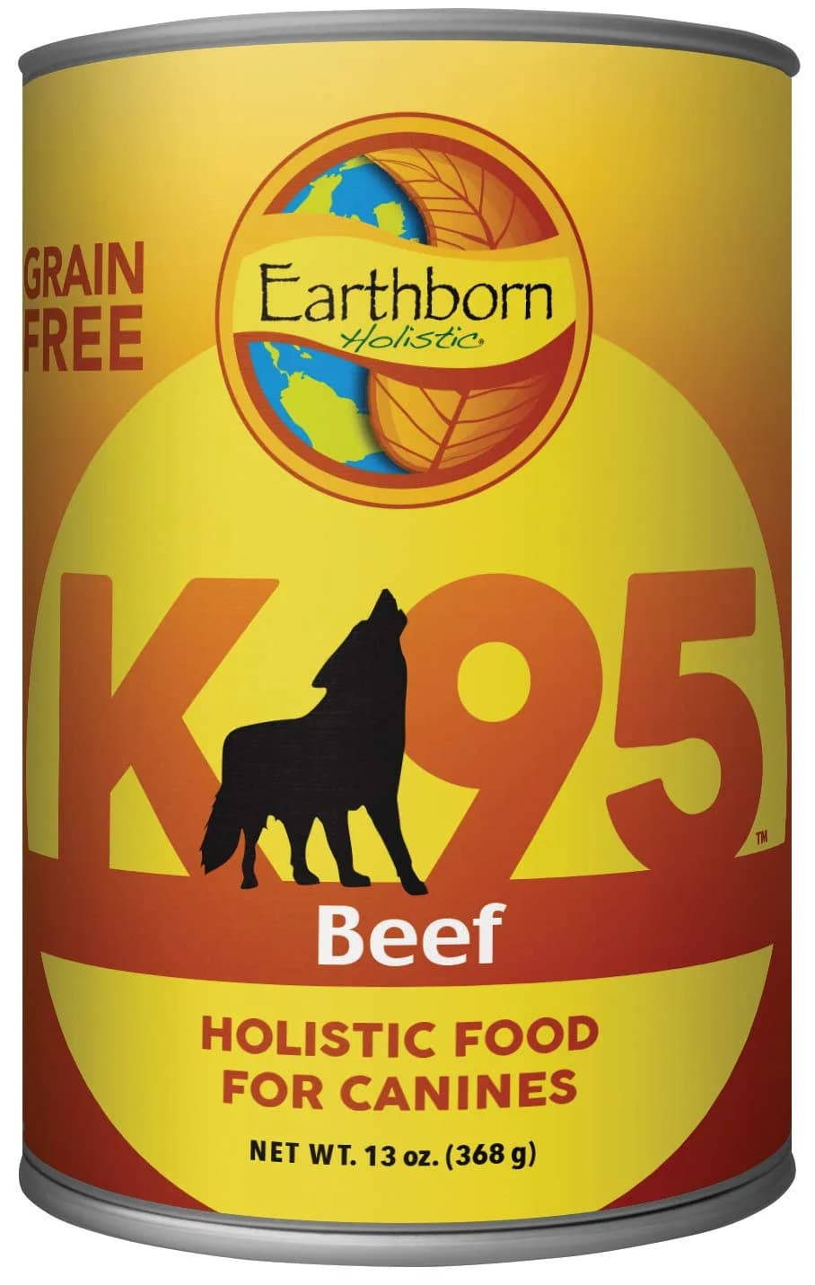 Earthborn Holistic K95 Beef Recipe Grain-Free Canned Dog Food 13 oz Can | 95% Real Beef, Grain-Free Nutrition