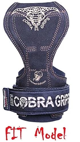 Cobra Grips FIT Black Leather Weight Lifting Gloves with Wrist Wraps - 4.25-7.0" Wrist - view 2
