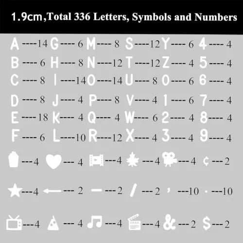 C CRYSTAL LEMON White Felt Letter Board 10x10in (25.4cm) with 336 Letters | Versatile Signage for Home, Office, Classroom thumbnail 4