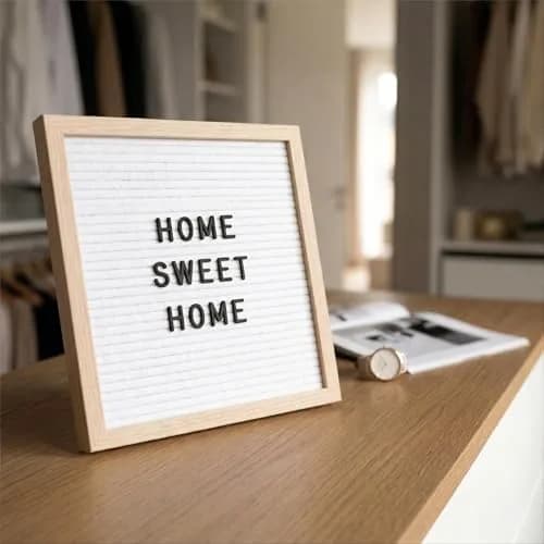 C CRYSTAL LEMON White Felt Letter Board 10x10in (25.4cm) with 336 Letters | Versatile Signage for Home, Office, Classroom thumbnail 7