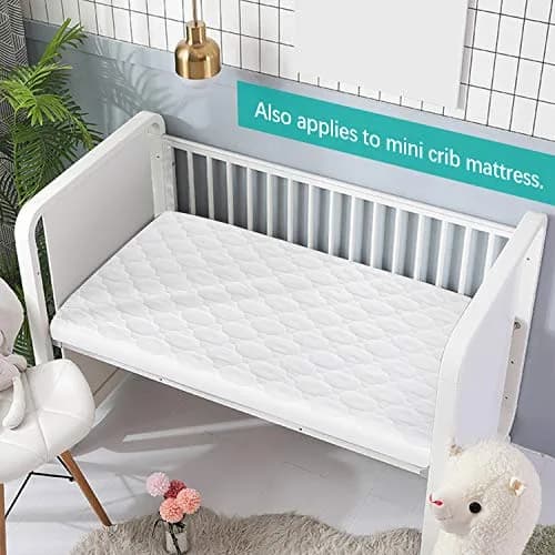 Biloban Pack and Play Mattress Protector Pad 38 x 26 Inch (96.5 x 66 cm) | Waterproof Fitted Sheet for Graco Playards thumbnail 3