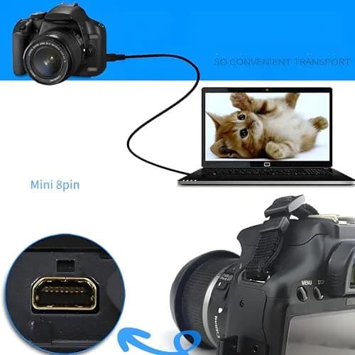 Wetco Black 8-Pin Mini USB Cable 1.5m (4.9ft) | USB 2.0 Data Transfer thumbnail 6