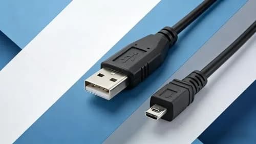 Wetco Black 8-Pin Mini USB Cable 1.5m (4.9ft) | USB 2.0 Data Transfer thumbnail 2