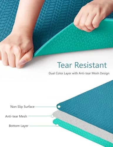 IUGA Yoga Mat Thick Non Slip Anti-tear Pilates Mat 72" x 24" x 6mm | Eco Friendly Workout Support thumbnail 4