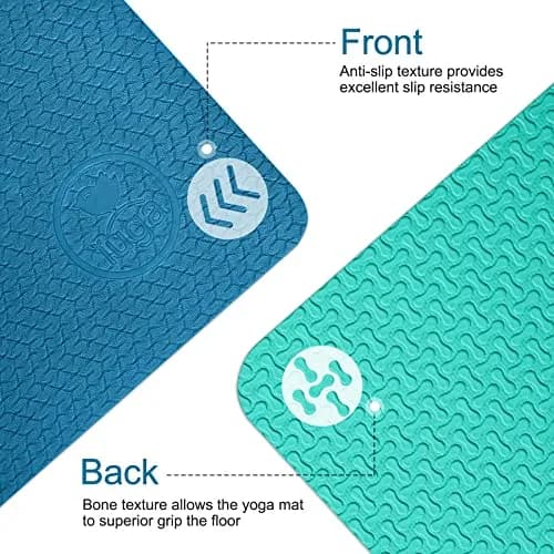 IUGA Yoga Mat Thick Non Slip Anti-tear Pilates Mat 72" x 24" x 6mm | Eco Friendly Workout Support thumbnail 3