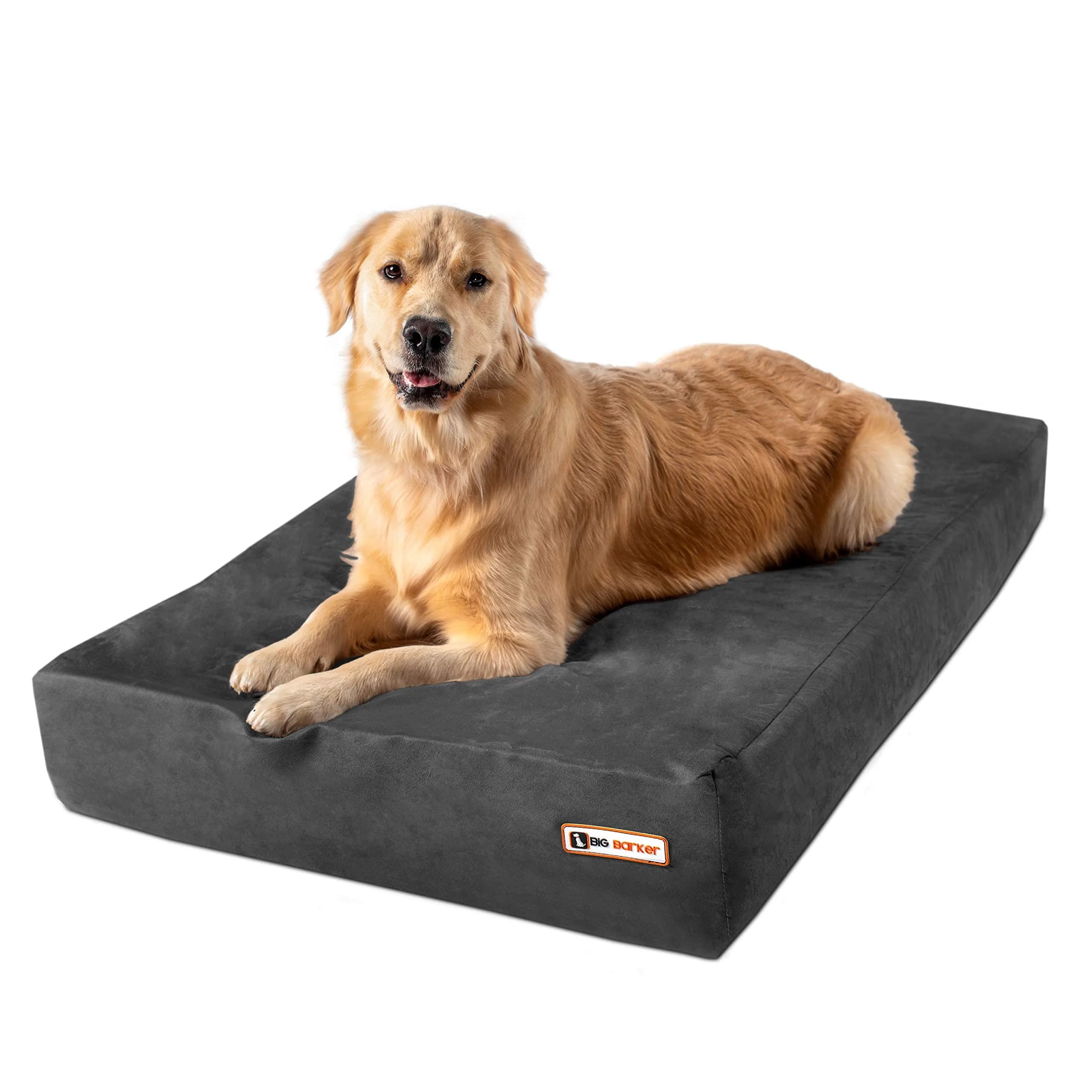 Big Barker Large Orthopedic Dog Bed 48x30x7 in Charcoal | 10-Year Shape Guarantee for Large Dogs