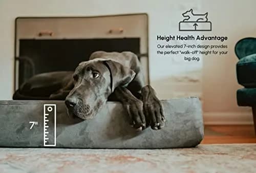 Big Barker Large Orthopedic Dog Bed 48x30x7 in Charcoal | 10-Year Shape Guarantee for Large Dogs thumbnail 8