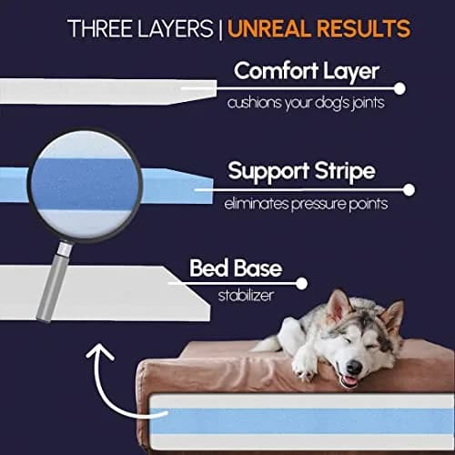 Big Barker Large Orthopedic Dog Bed 48x30x7 in Charcoal | 10-Year Shape Guarantee for Large Dogs thumbnail 4