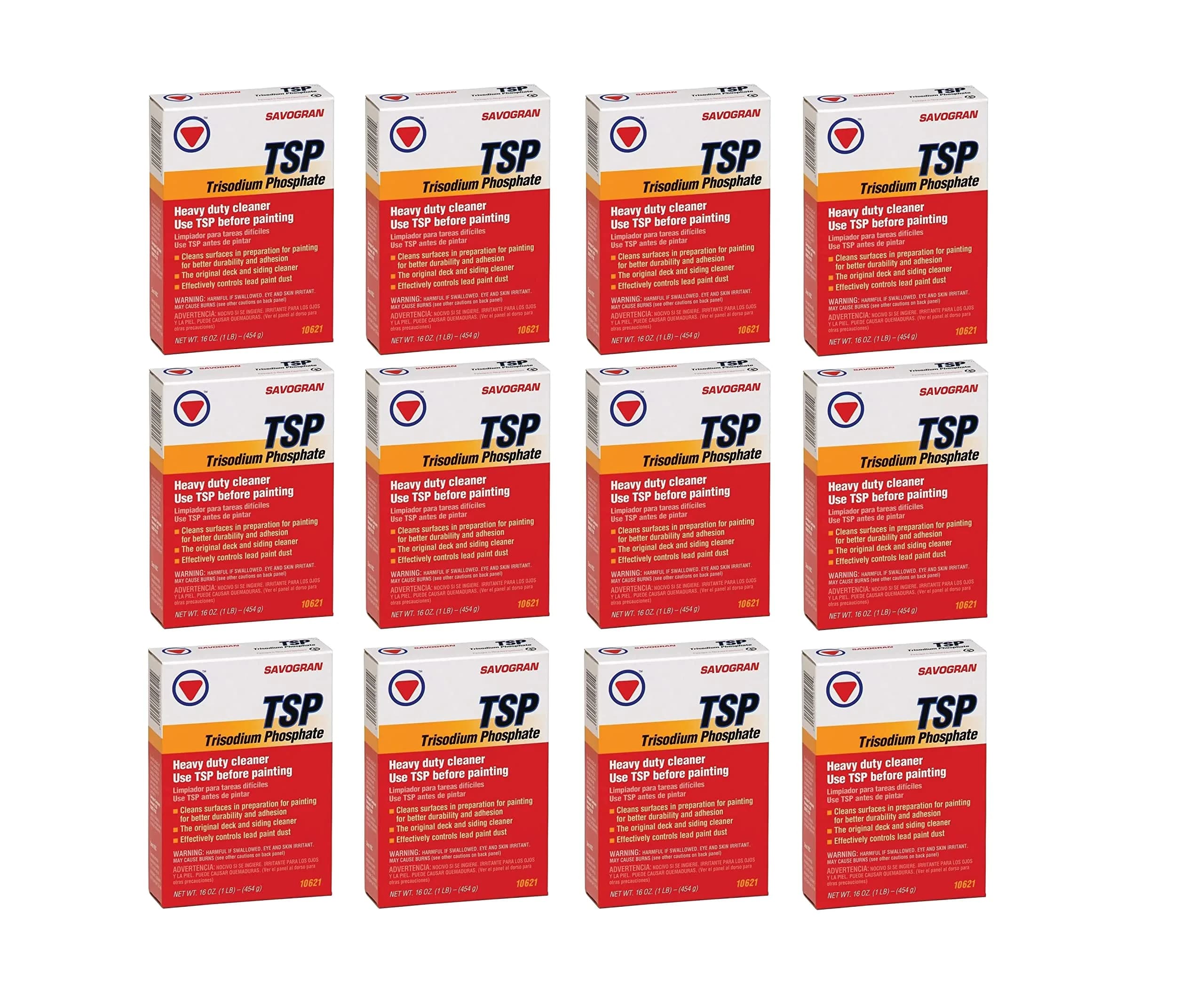 Savogran Trisodium Phosphate (TSP) 16oz Pack of 12 | Heavy-Duty Cleaning Powder
