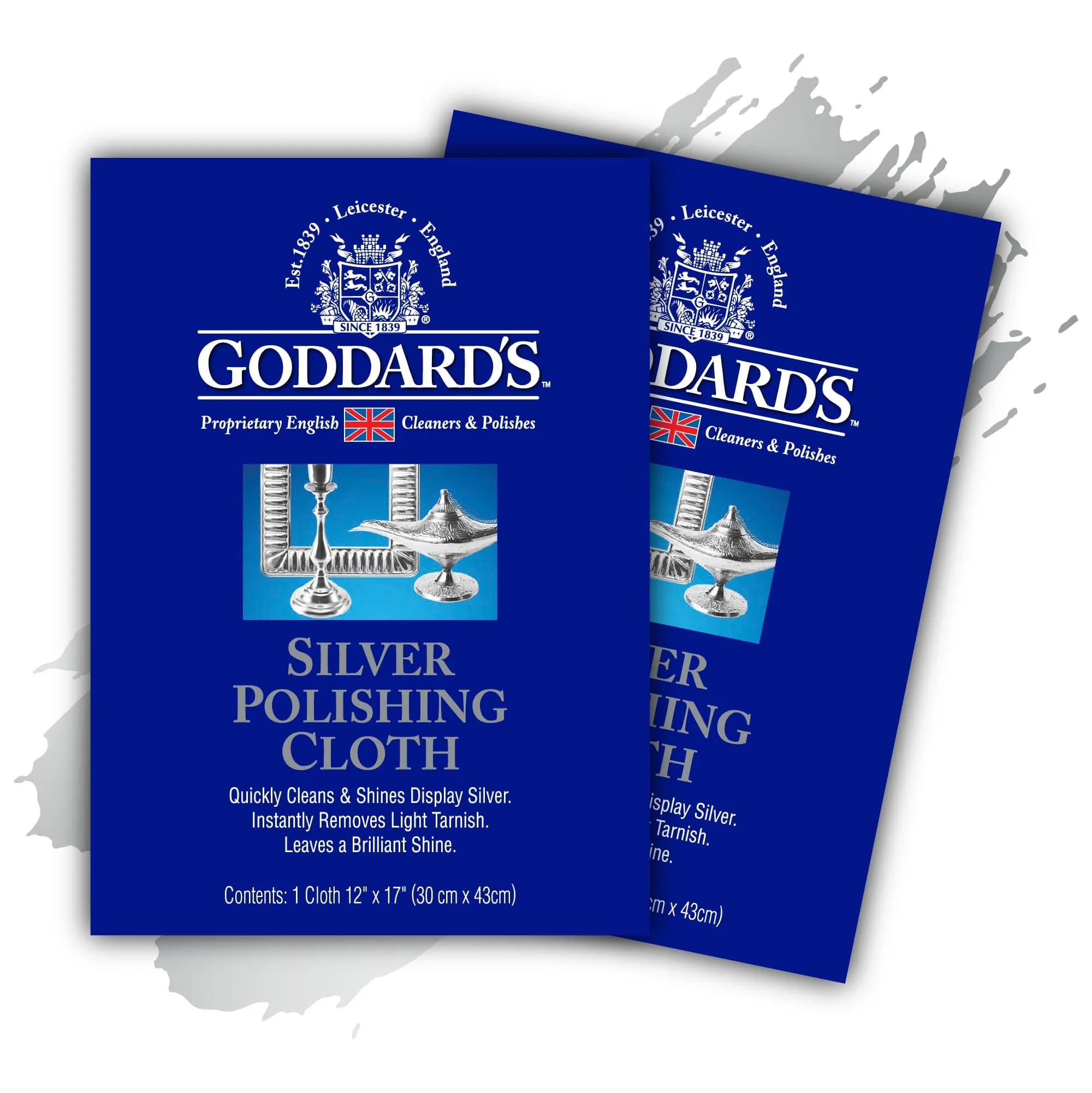 Goddard's Silver Polishing Cloth 2 Pack | Cleans and Protects Silverware & Jewelry - main product image