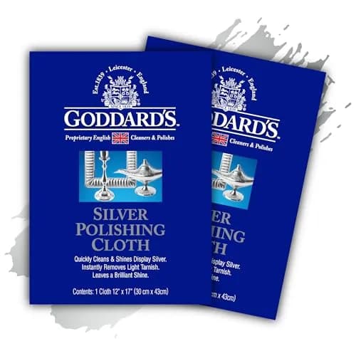 Goddard's Silver Polishing Cloth 2 Pack | Cleans and Protects Silverware & Jewelry thumbnail 1