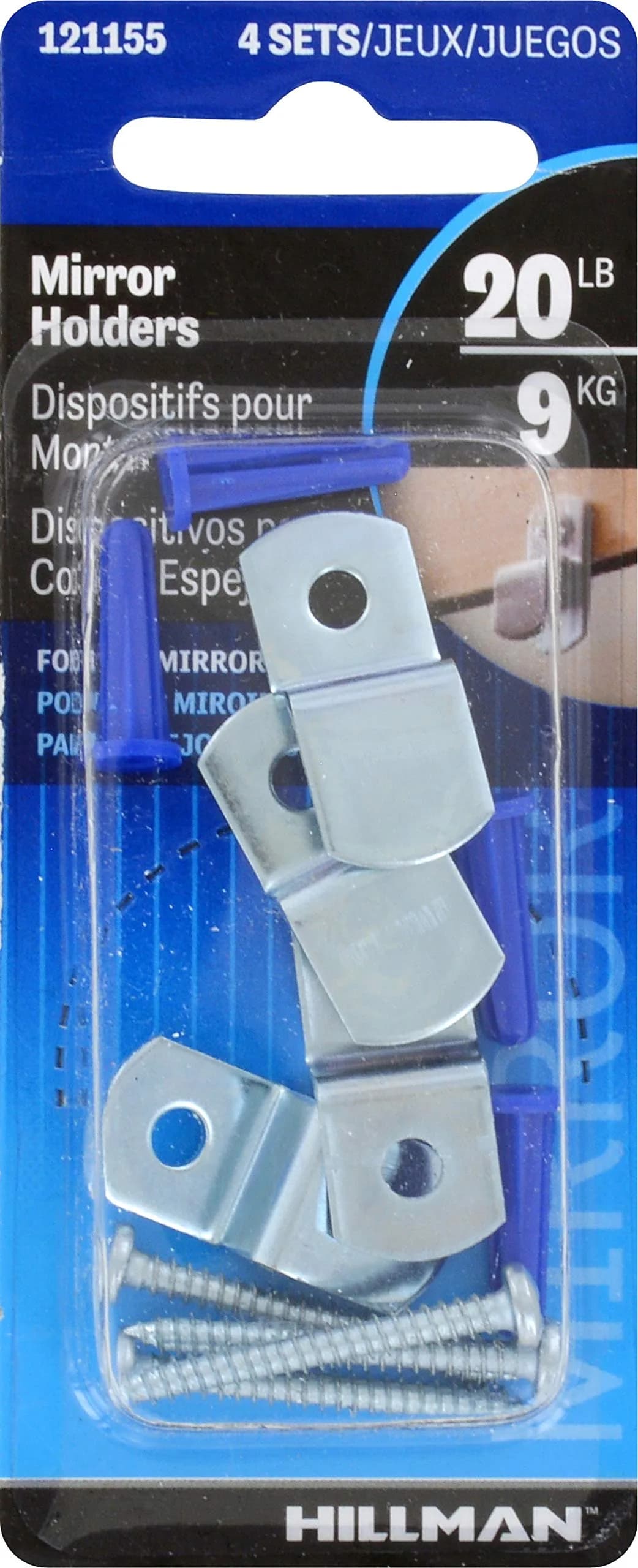 Hillman 121155 Mirror Holder & Anchor, 4-Pk. - Quantity 10 thumbnail 2