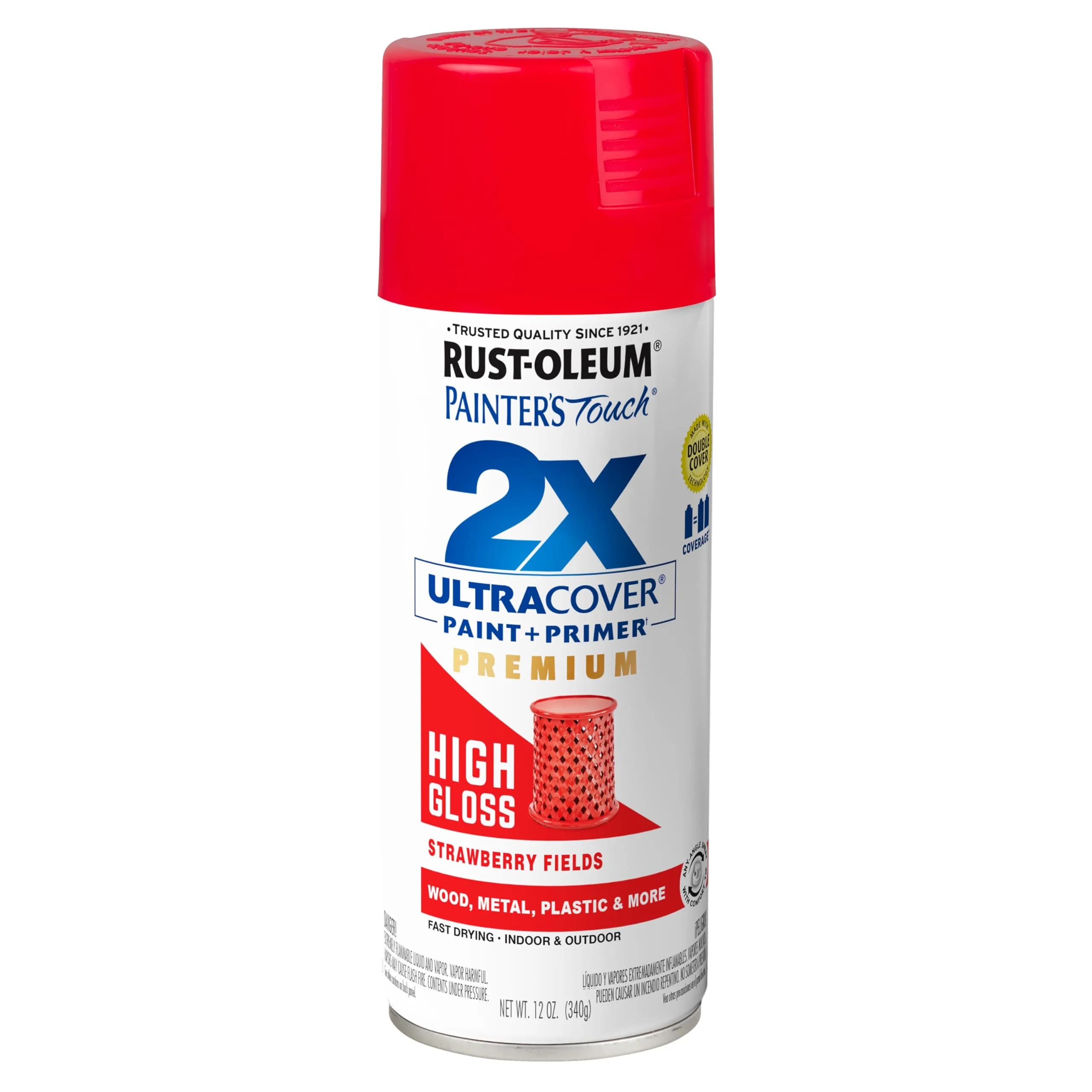 Rust-Oleum Painter's Touch 2X Ultra Cover High Gloss Strawberry Fields Spray Paint, 12 Oz Can - main product image