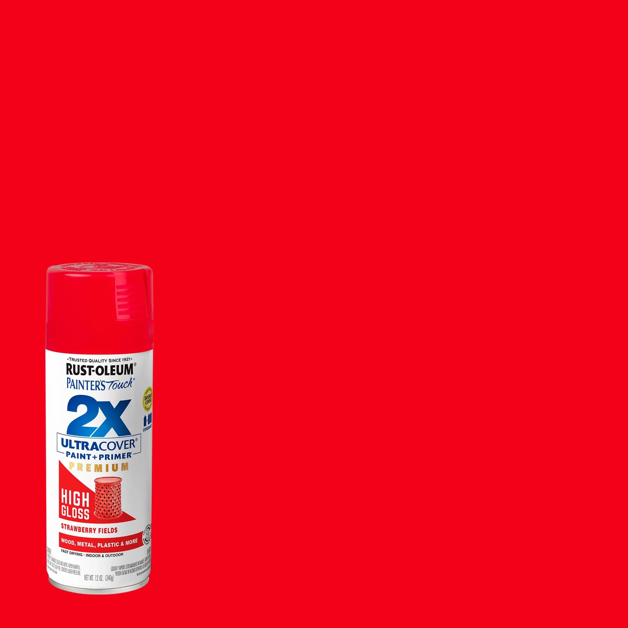 Rust-Oleum Painter's Touch 2X Ultra Cover High Gloss Strawberry Fields Spray Paint, 12 Oz Can - view 2