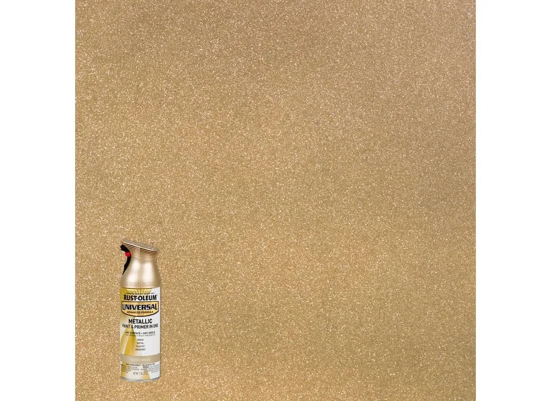 Rust-Oleum Universal All Surface Gilded Brass Metallic Spray Paint, Clear Topcoat - 11 oz - main product image