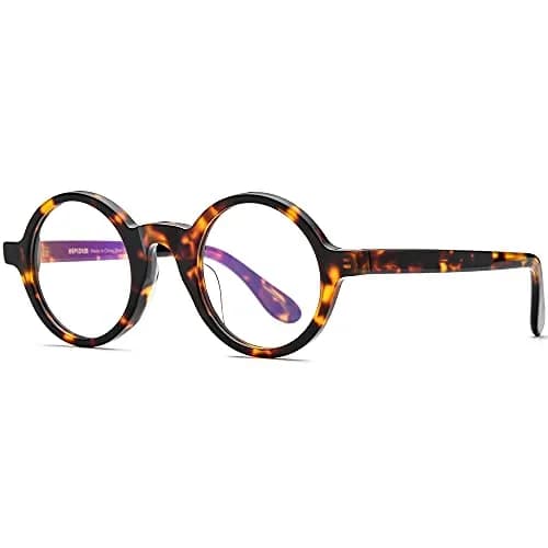 HEPIDEM Vintage Round Optical Glasses Frame 42mm Lens Width | Acetate Full Rim thumbnail 5