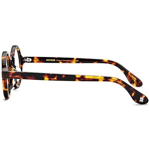 HEPIDEM Vintage Round Optical Glasses Frame 42mm Lens Width | Acetate Full Rim thumbnail 6