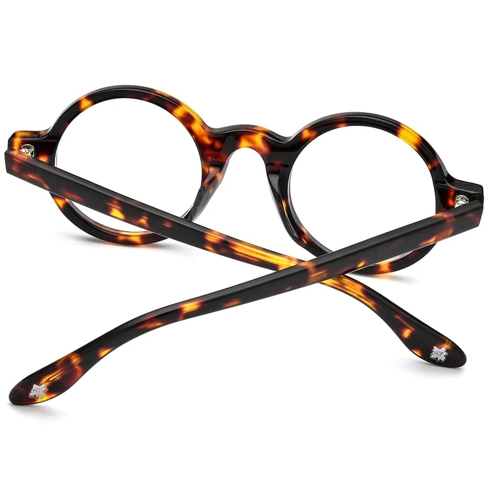 HEPIDEM Vintage Round Optical Glasses Frame 42mm Lens Width | Acetate Full Rim - view 7