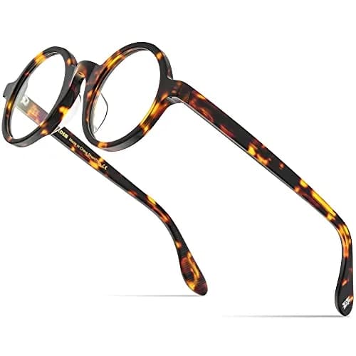 HEPIDEM Vintage Round Optical Glasses Frame 42mm Lens Width | Acetate Full Rim thumbnail 1