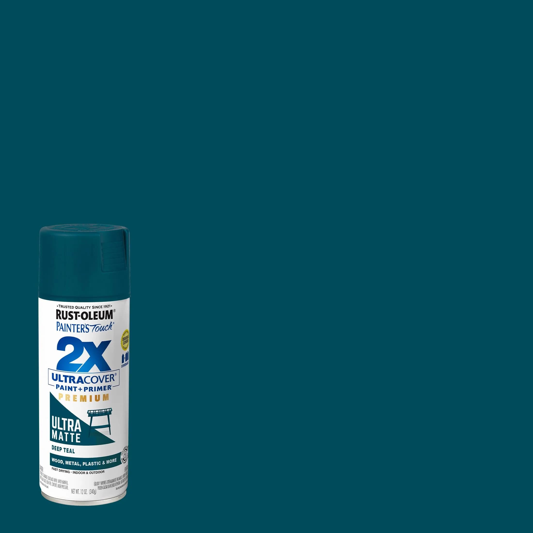 Rust-Oleum Painter's Touch 2X Ultra Matte Deep Teal Spray Paint, 12 Oz - view 2