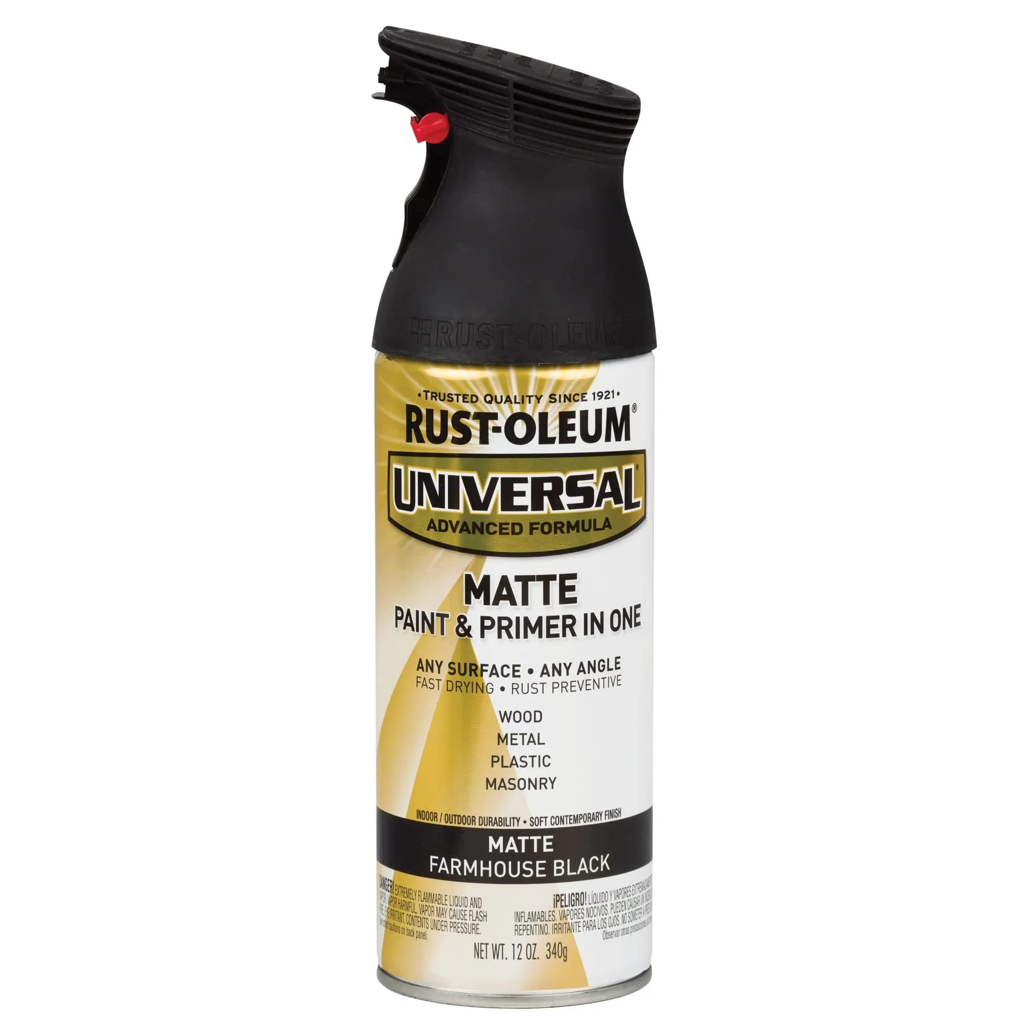 Rust-Oleum Universal All Surface Clear Topcoat Spray 11 oz (325 ml) Frosted Pearl Clear | Professional Grade Paint for Wood, Metal, Plastic