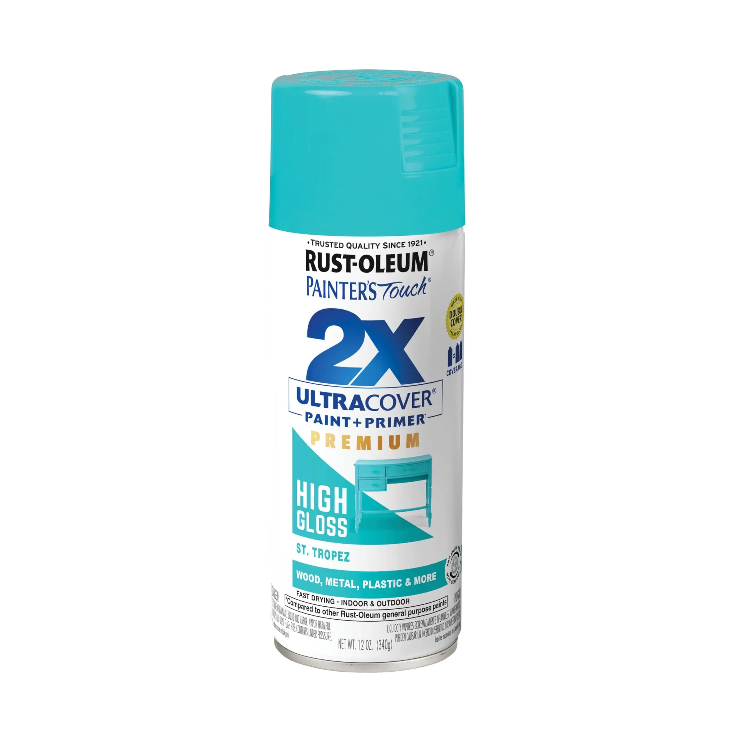 Rust-Oleum Painter's Touch 2X Ultra Cover High Gloss St. Tropez Spray Paint, 12 Oz - main product image