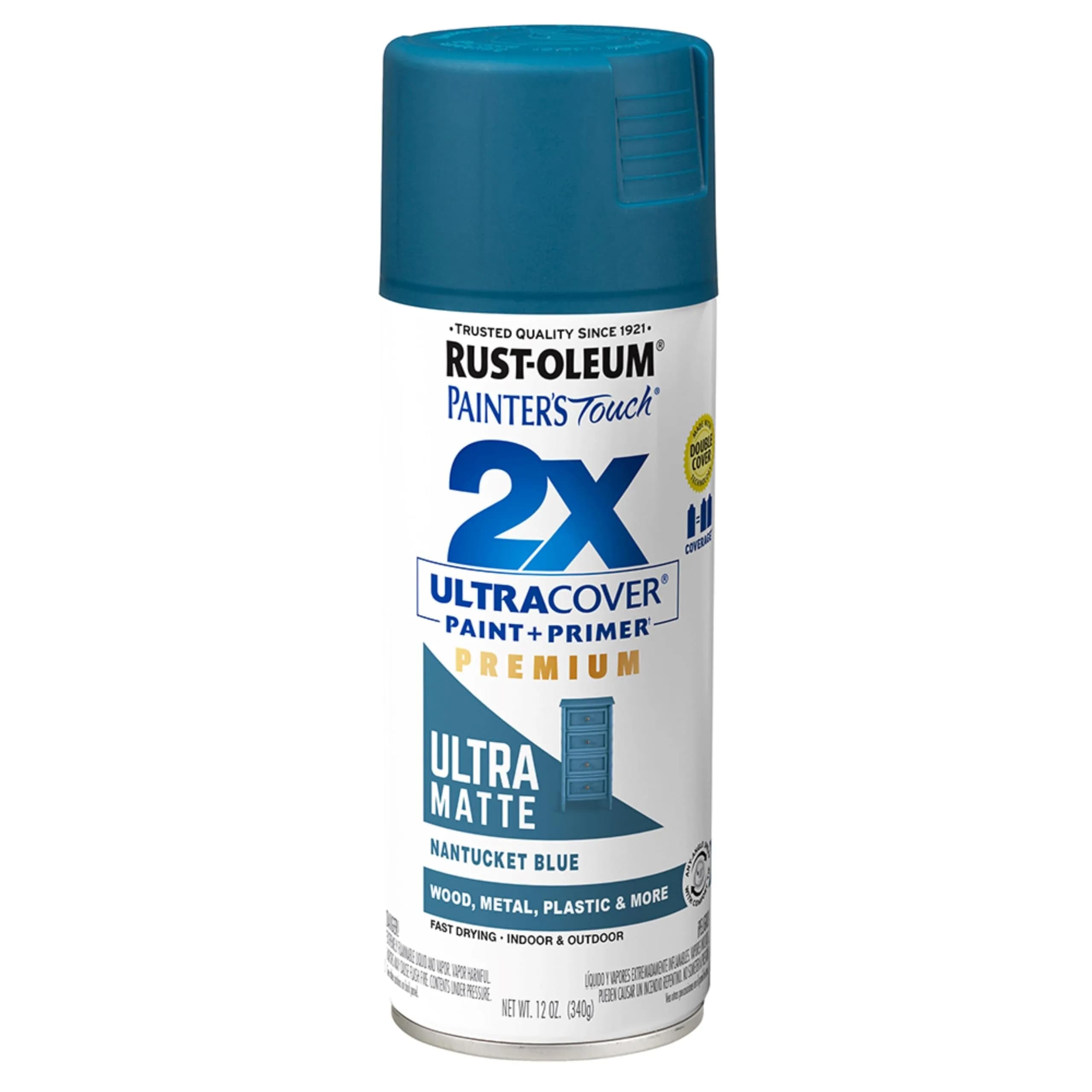 Rust-Oleum Painter's Touch 2X Ultra Matte Nantucket Blue Spray Paint, 12 Oz - main product image