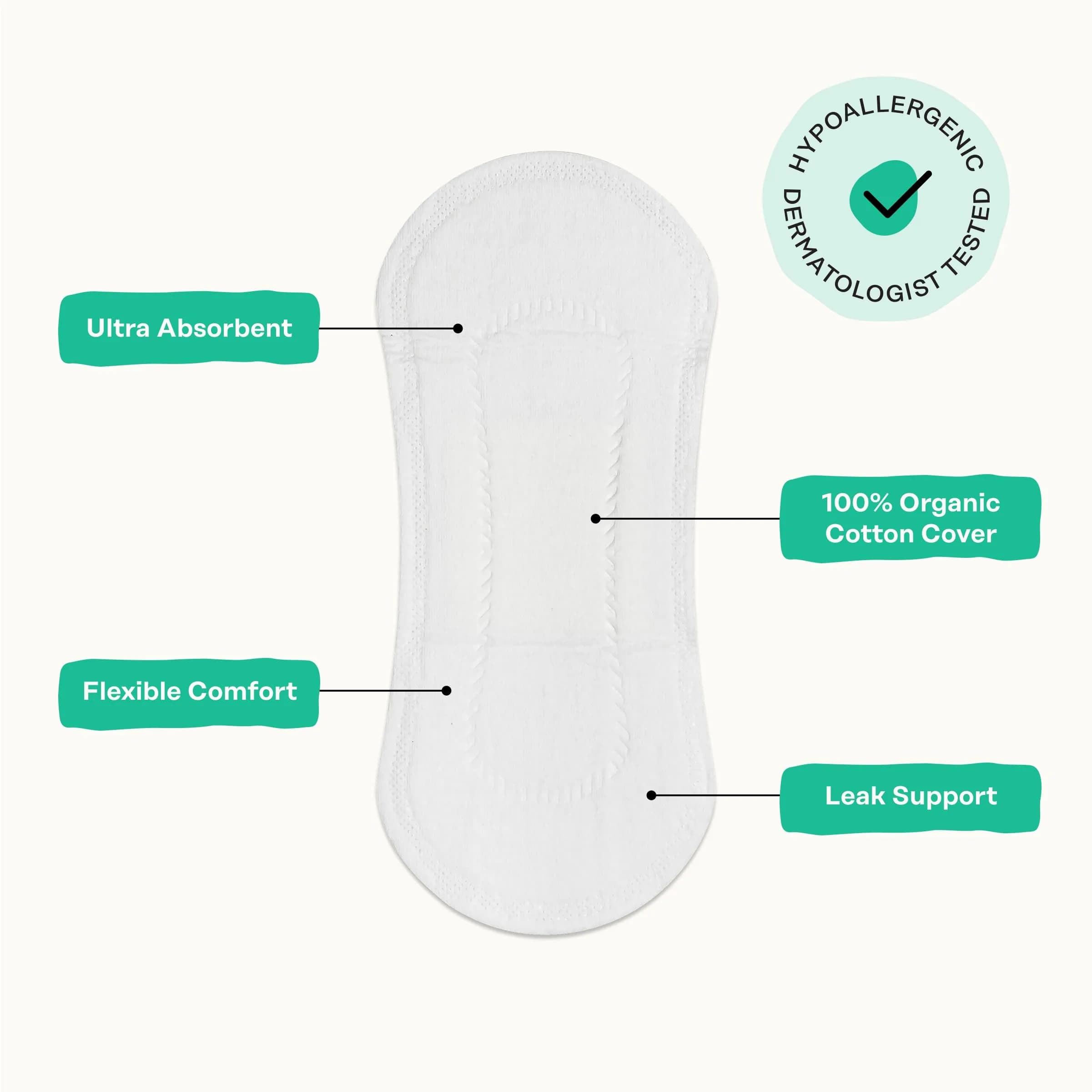 The Honey Pot Company Cooling Herbal Panty Liners 30 Count | Hypoallergenic & Fragrance-Free for Sensitive Skin - view 5