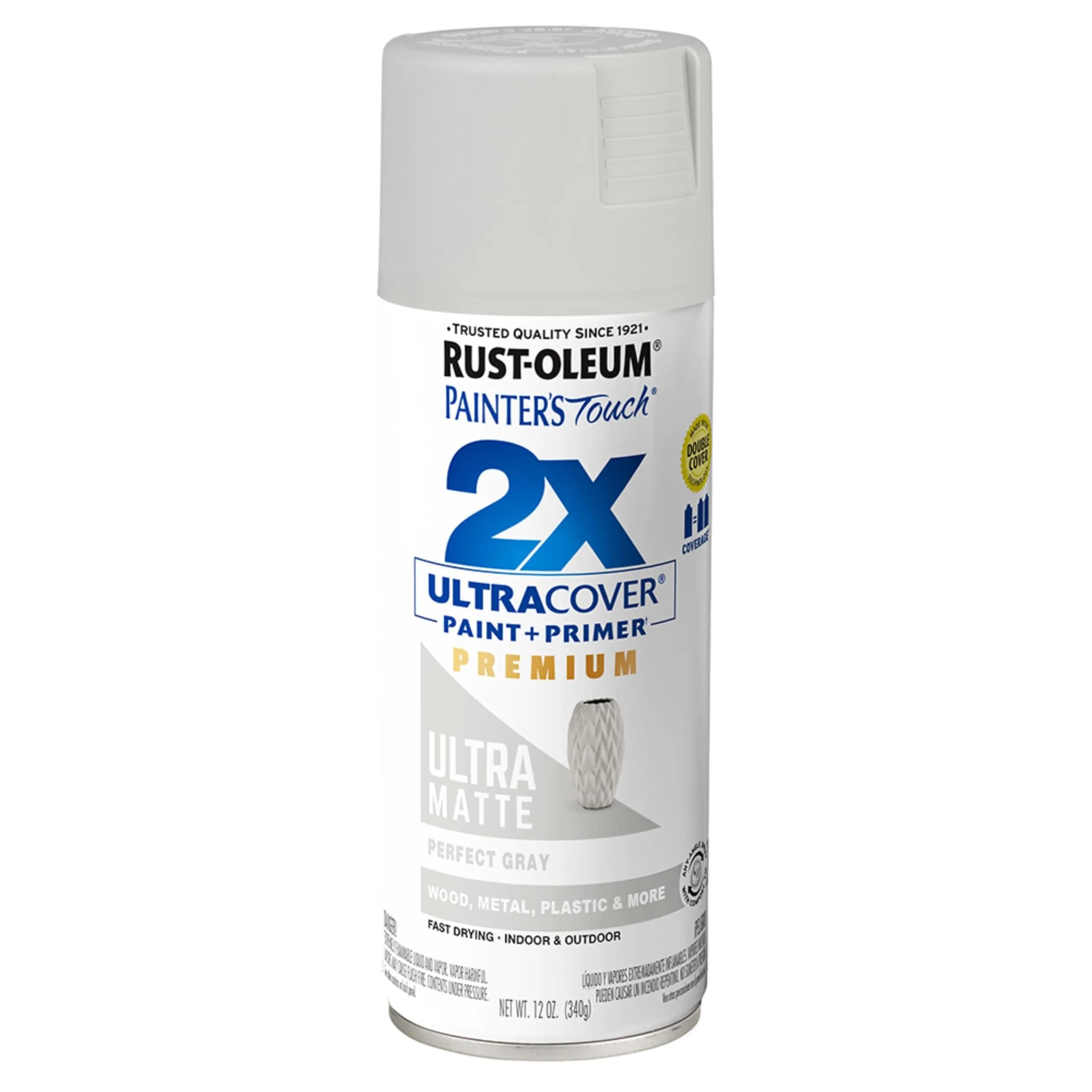 Rust-Oleum Painter's Touch 2X Ultra Matte Perfect Gray Spray Paint - 12 Oz - main product image