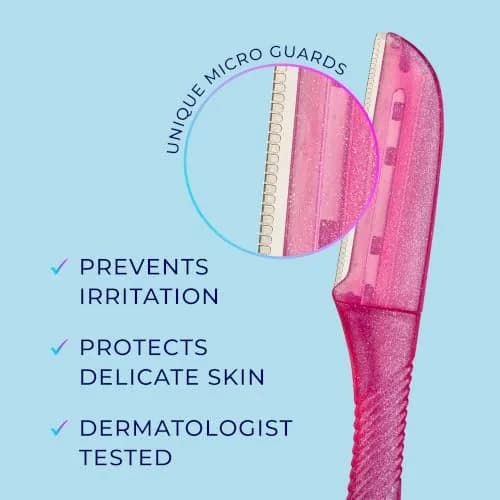 Schick Hydro Silk Touch-Up Dermaplane Razor for Women Face, 3 ct | Multi-Purpose Beauty Tool for Eyebrow Shaping & Peach Fuzz Removal thumbnail 6