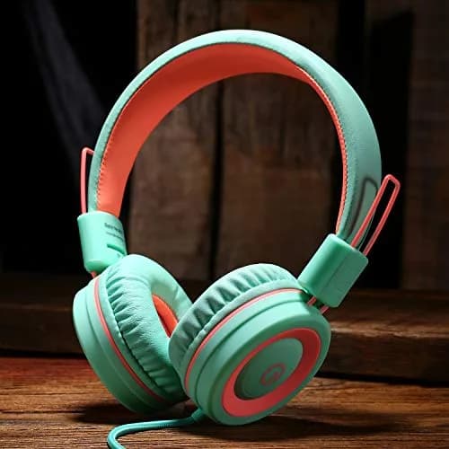 noot products K11 Kids Wired On-Ear Headphones Mint | 5ft Tangle-Free Cord thumbnail 6