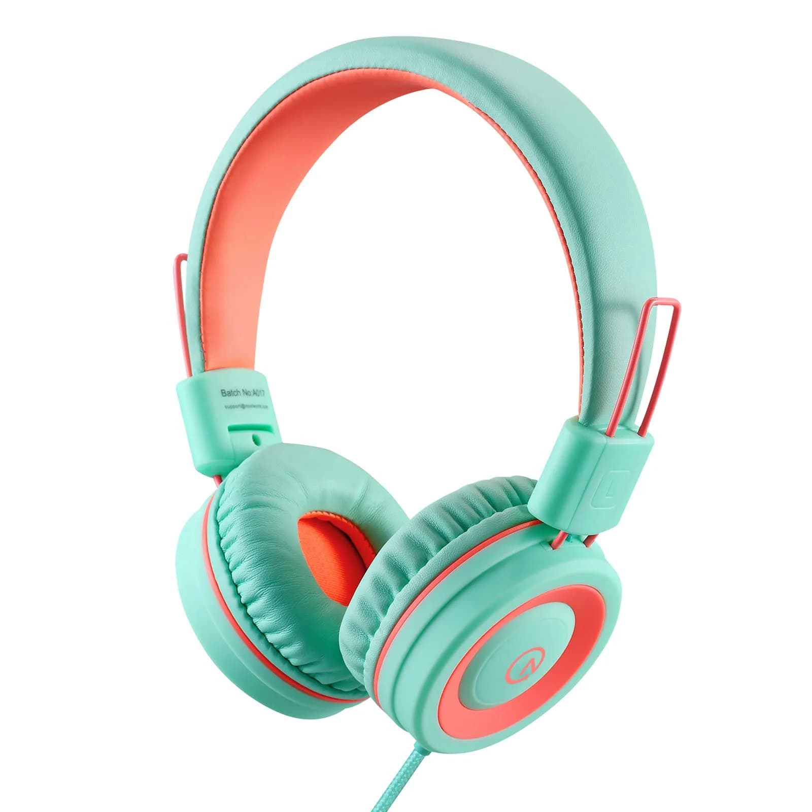 noot products K11 Kids Wired On-Ear Headphones Mint | 5ft Tangle-Free Cord - main product image