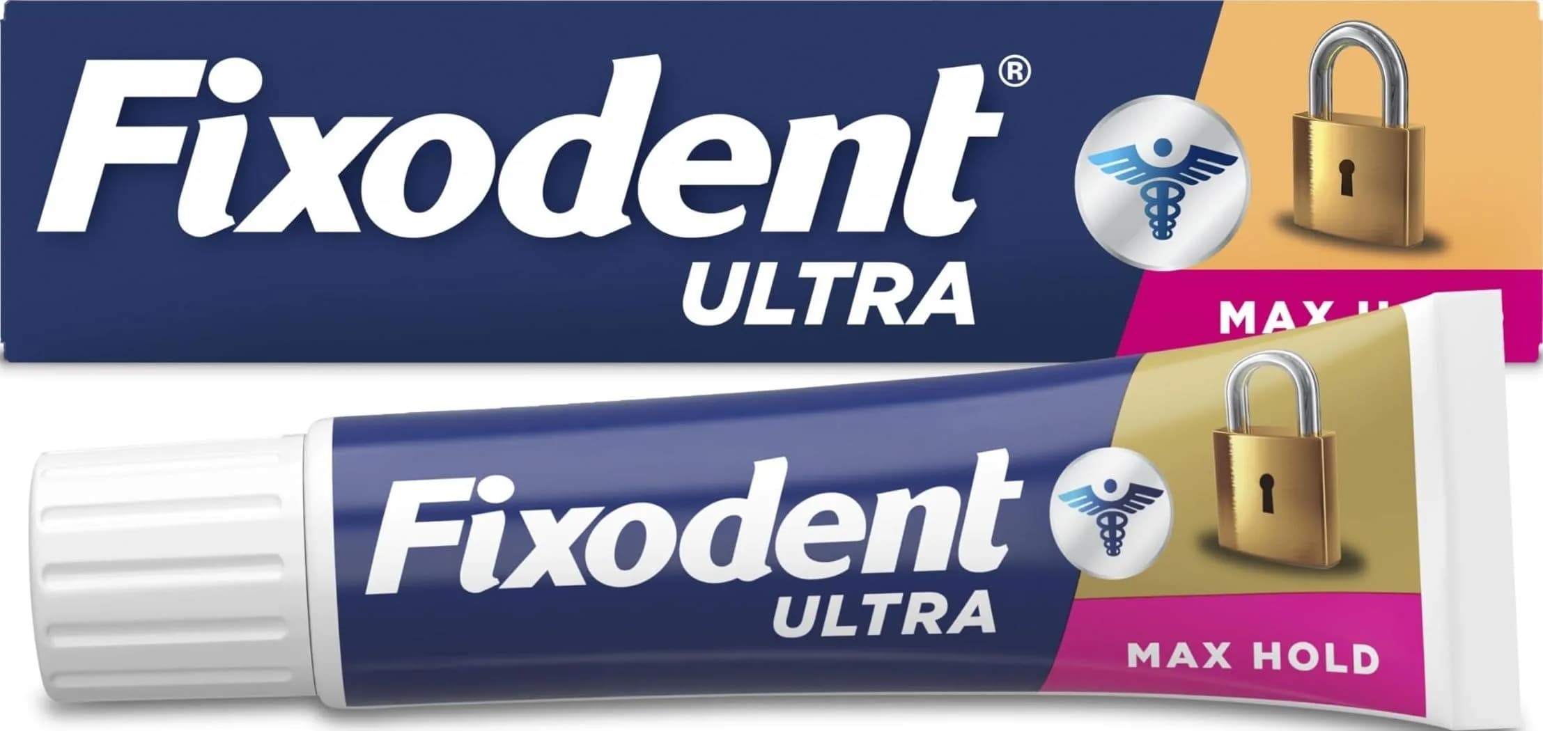 Fixodent Ultra Max Hold Denture Adhesive - 2.2 Ounce Tube | Unbeatable Hold for Dentures - main product image