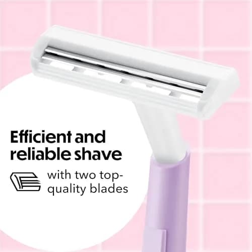 BIC Silky Touch Womens Disposable Razors 40-Pack | Smooth Shave, Travel Covers, Assorted Pastel Colors thumbnail 2