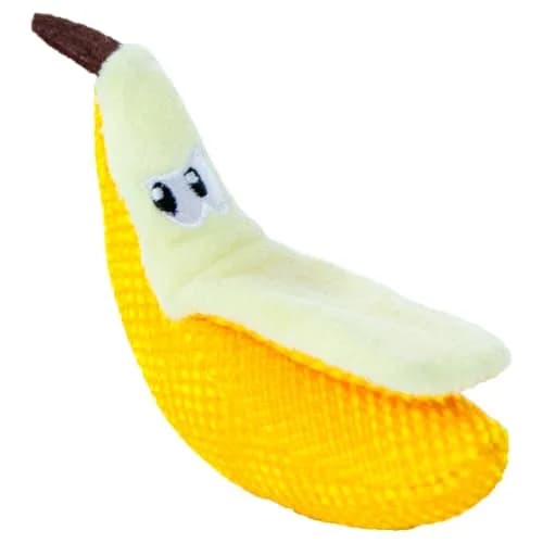 Catstages Dental Banana Cat Toy with Catnip, Dental Mesh & Crinkle Sound, Interactive Kicker for Indoor Cats & Kittens, 13.5cm (5.3") thumbnail 1