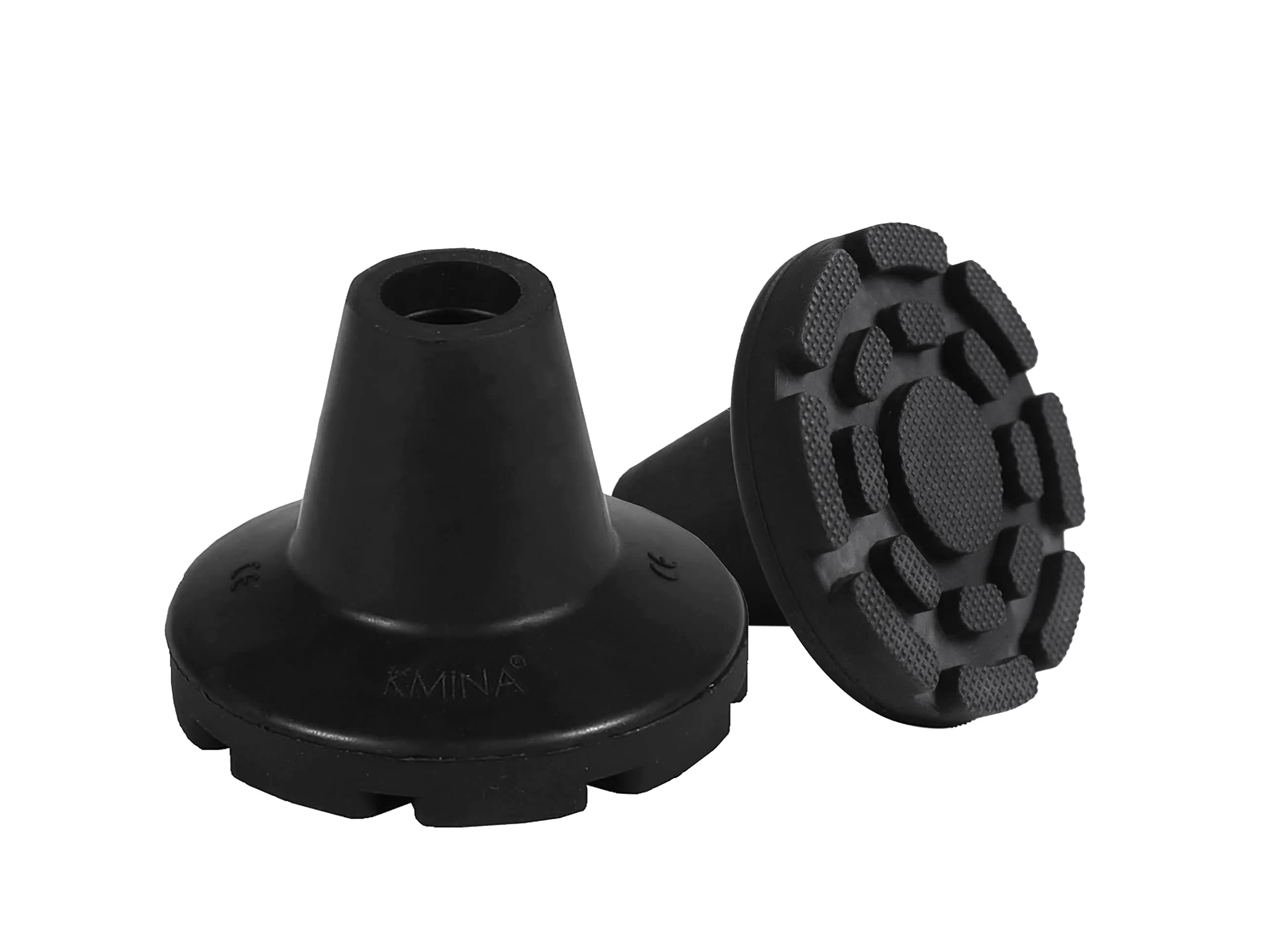 KMINA Crutch Tips 3/4 Inch | All Terrain Rubber Tips for Walking Sticks & Crutches - main product image