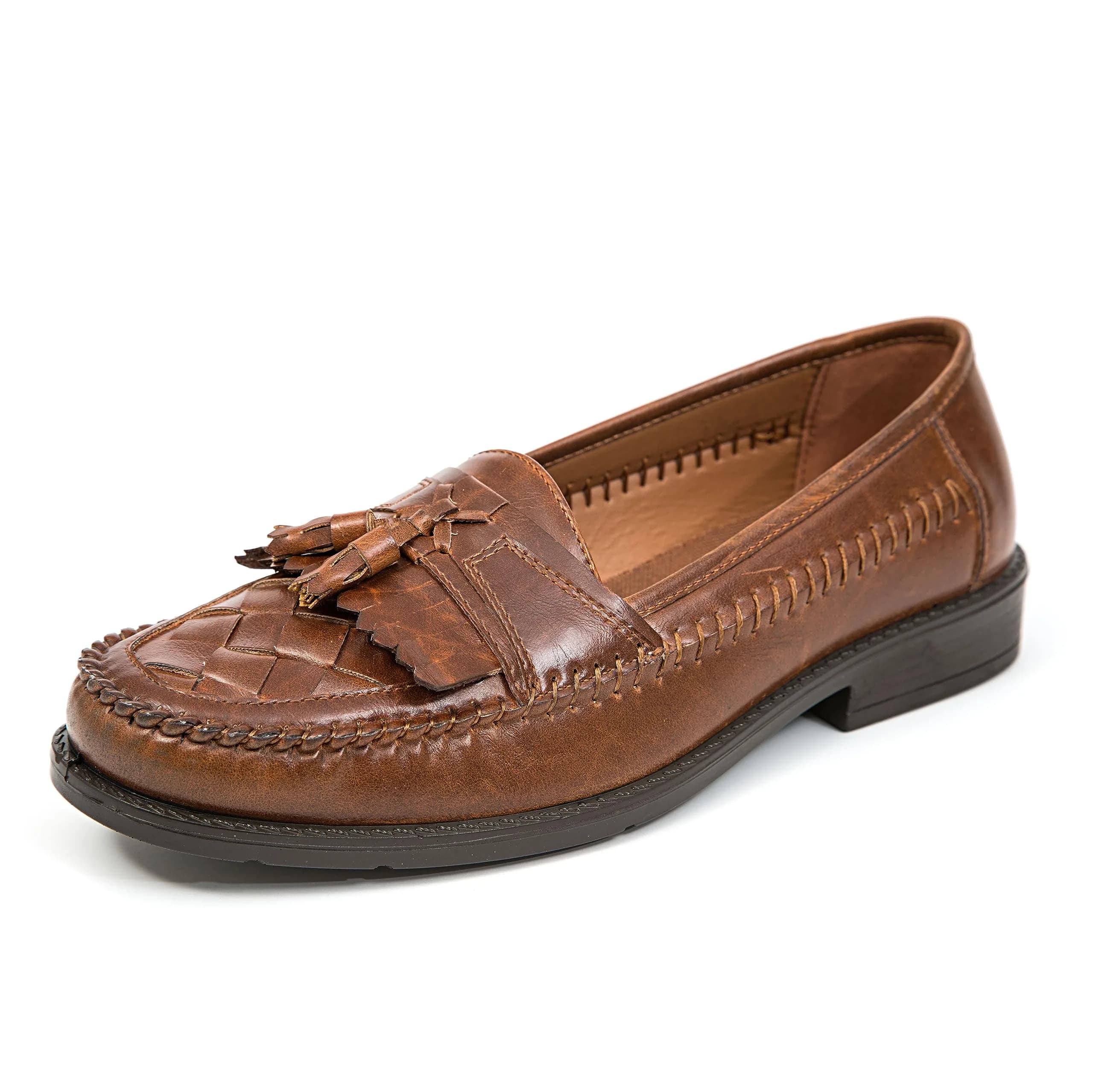 Deer Stags Herman Loafer, Cognac, 12 Wide US | Classic & Versatile Dress Moccasin