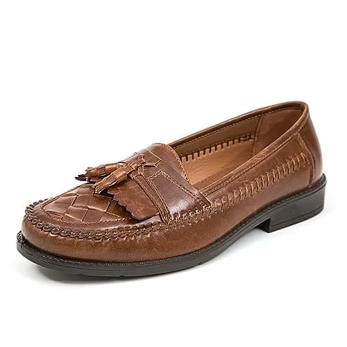 Deer Stags Herman Loafer, Cognac, 12 Wide US | Classic & Versatile Dress Moccasin thumbnail 1