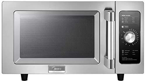 Midea Equipment 1025F0A Countertop Commercial Microwave Oven with Dial, 1000W, Stainless Steel.9 CuFt | 6-Min Timer & UL Listed thumbnail 1