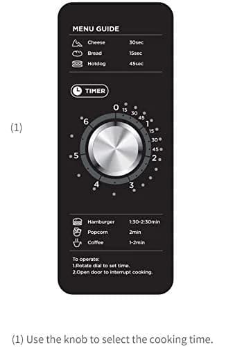 Midea Equipment 1025F0A Countertop Commercial Microwave Oven with Dial, 1000W, Stainless Steel.9 CuFt | 6-Min Timer & UL Listed thumbnail 3