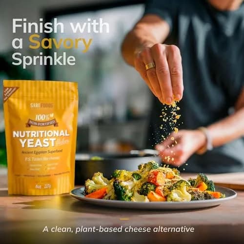 Sari Foods Co Nutritional Yeast Flakes 24 oz (680 g) | Non-Fortified Vegan Superfood Seasoning thumbnail 3