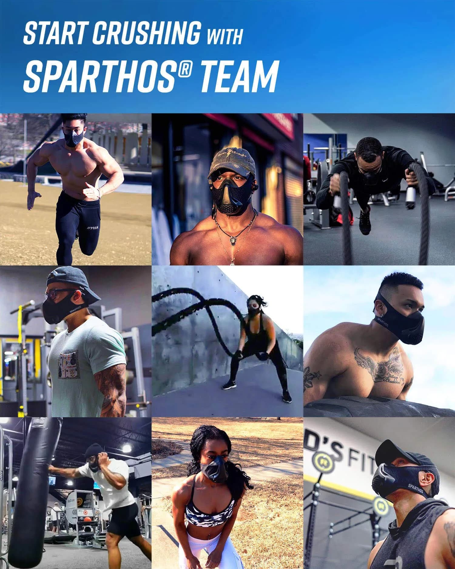 Sparthos High Altitude Training Mask, Running Breathing Mask - Midnight Black | 16 Breathing Levels - view 5