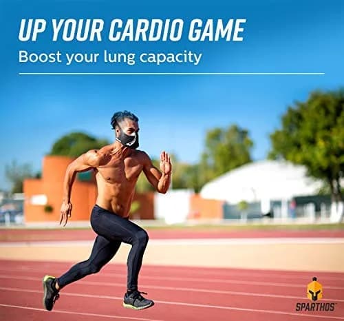 Sparthos High Altitude Training Mask, Running Breathing Mask - Midnight Black | 16 Breathing Levels thumbnail 6