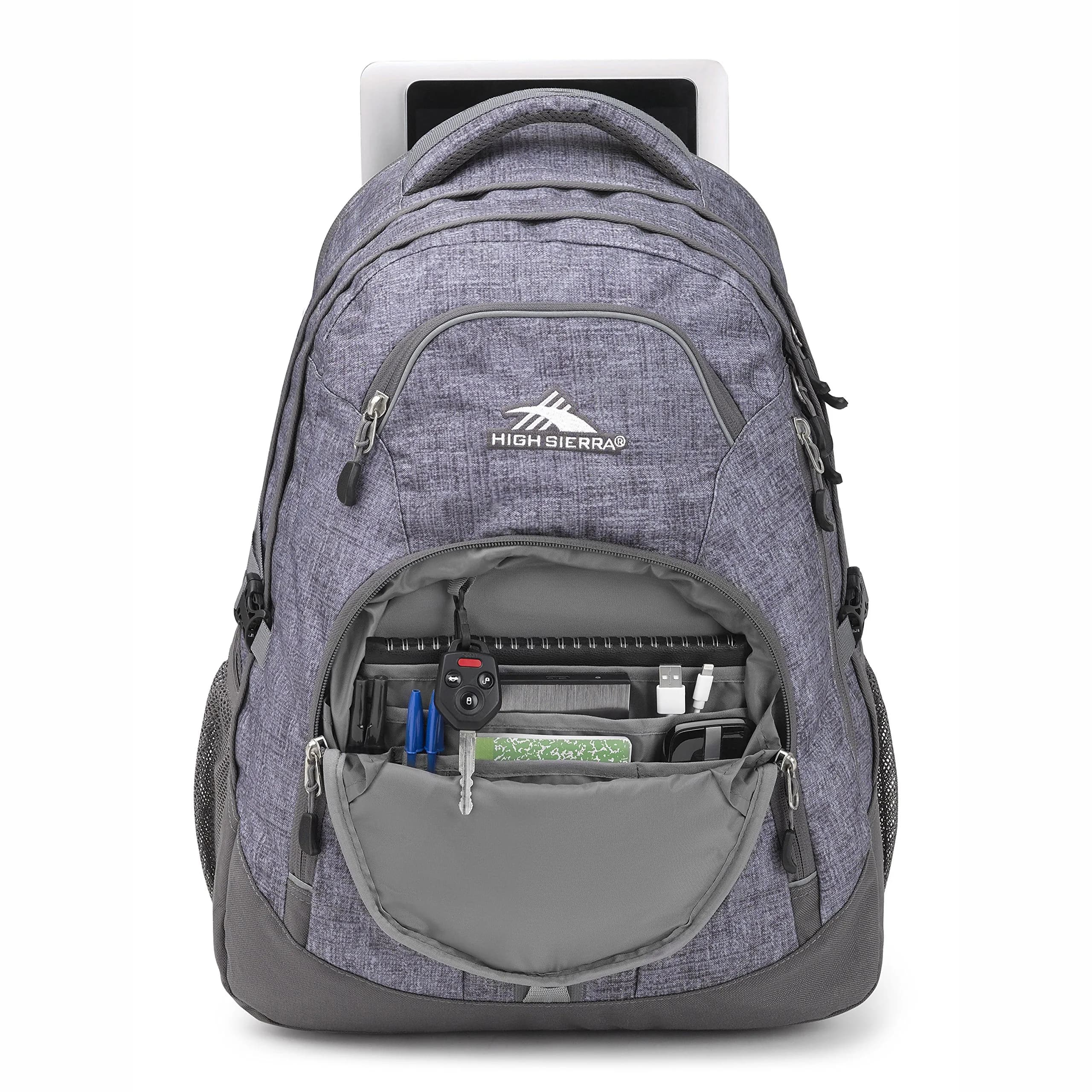 High Sierra Access 2.0 Laptop Backpack, Woolly Weave/Slate, 34L (20.2"x15"x7.6") | Padded Laptop Sleeve & Tablet Sleeve - view 4