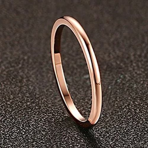 JUDE 1.5mm Stainless Steel Wedding Ring Rose Gold | Classic Stackable Band for Women thumbnail 4