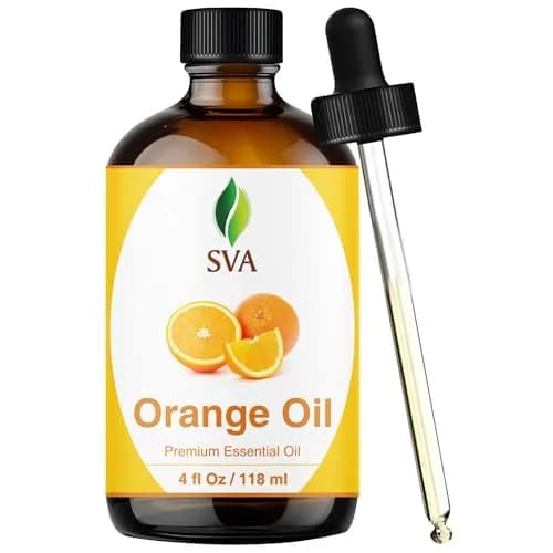 SVA ORGANICS Orange Essential Oil 118 ml (4 Fl Oz) | Pure Citrus Aroma for Diffusers & DIY thumbnail 1