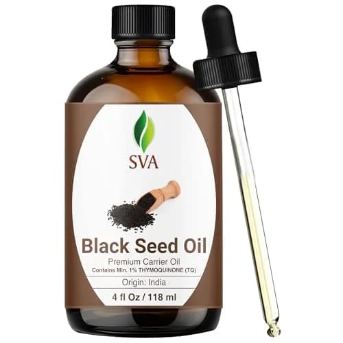 SVA ORGANICS Black Seed Carrier Oil, Pure & Natural, 4 Fl Oz (118 ml) thumbnail 1