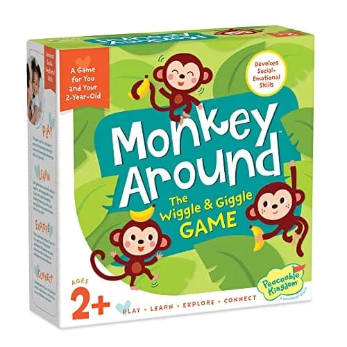 Peaceable Kingdom Monkey Around First Game for Toddlers Interactive Play with Parent Ages 2+ | Gross Motor Skill Development — Classic