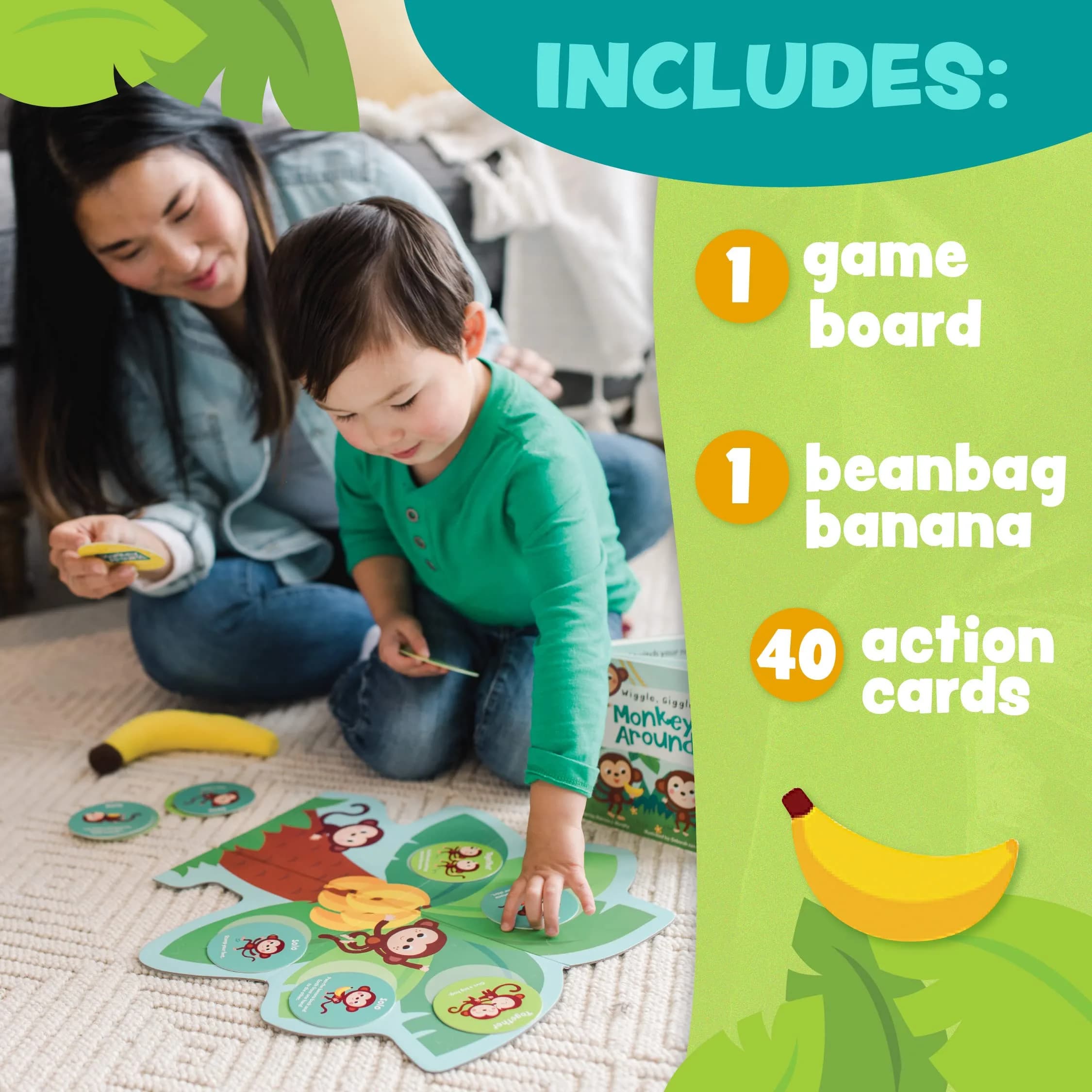 Peaceable Kingdom Monkey Around First Game for Toddlers Interactive Play with Parent Ages 2+ | Gross Motor Skill Development - view 4